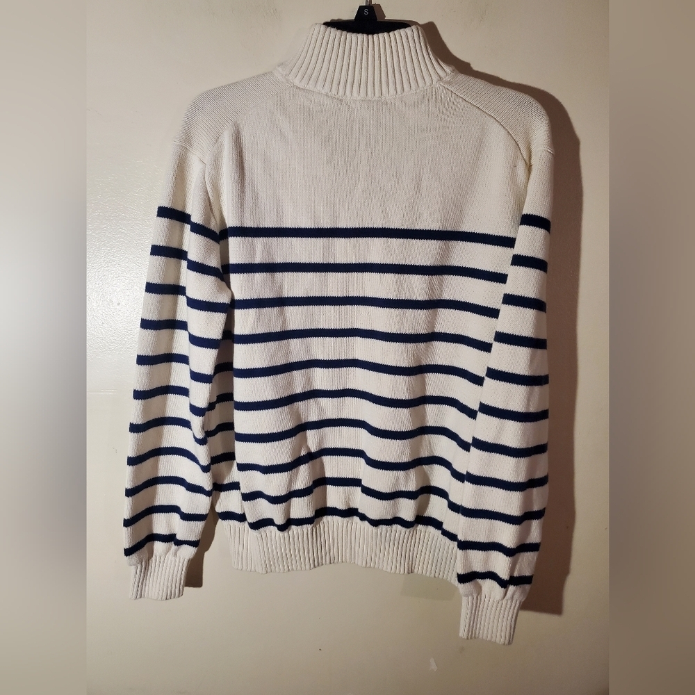 Brandy Melville Aleah Striped Half Zip Sweater - Picture 3 of 6